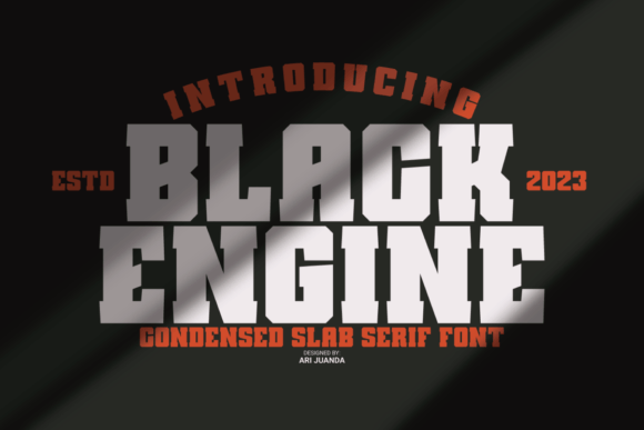 Black Engine Font for Creative Makers