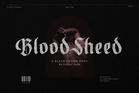 Blood Sheed Font for Editorial Design