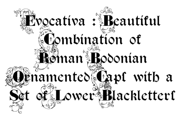 Evocativa: A Bold Blackletter Font for Crafters