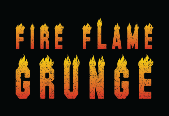 Fire Flame Grunge: A Bold Sans Serif for Web Design
