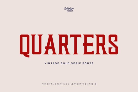 Quarters Font: Bold & Vintage for Web Design