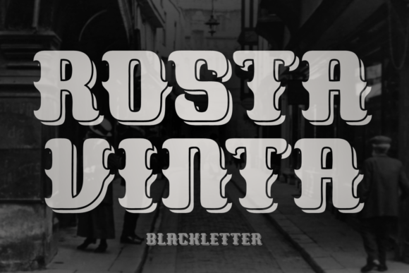 Rosta Vinta: A Bold Blackletter Font for Vintage Vibes