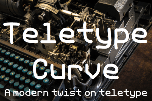 Teletype Curve Font for Editorial Design